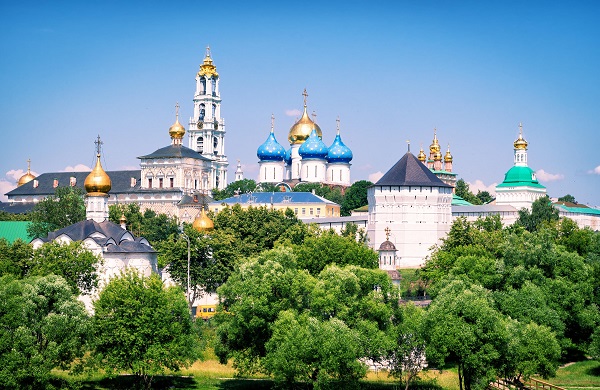 The famous Trinity monastery in Sergiyev Posad near Moscow (Golden Ring of Russia)